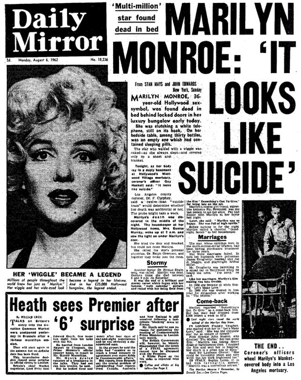 From the Archives: Marilyn Monroe Dies; Pills Blamed - Los Angeles Times