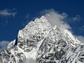 Himalayas Mount Everest  Nepal generic. shows the Himalayan mountain Mount Thamserku (height 6618 metres) from Khumjung village in the Everest region, some 140km northeast of Kathmandu.