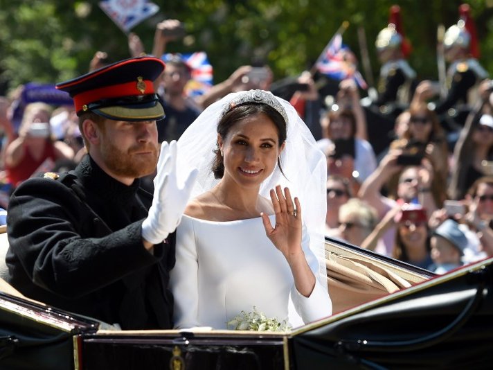 Meghan and Prince Harry at wedding