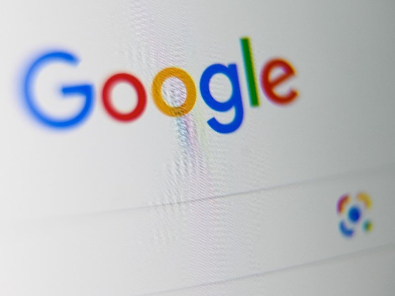 A picture taken on September 3, 2019 shows the US multinational technology and Internet-related services company Google logo, displayed on a tablet screen, in Lille, northern France.
