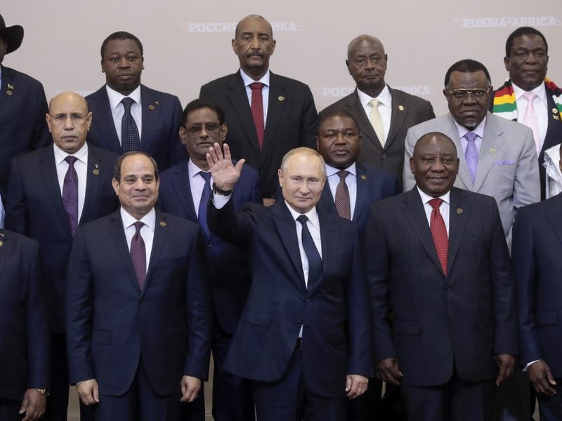 President Vladimir Putin and African leaders