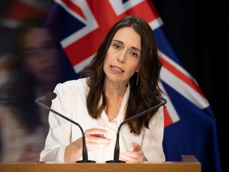 New Zealand Prime Minister Jacinda Ardern speaks during the post-Cabinet media conference at Parliament House in Wellington on April 20, 2020, where she announced the Covid-19 coronavirus lockdown level 4 will continue for another week. New Zealand will e