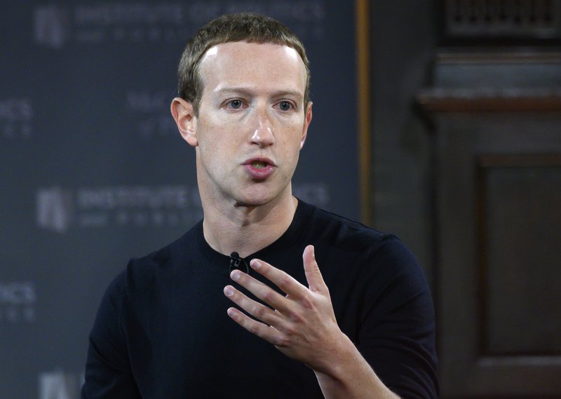 In this file photo Facebook founder Mark Zuckerberg speaks at Georgetown University in a 'Conversation on Free Expression" in Washington, DC on October 17, 2019. Facebook chief Mark Zuckerberg has defended his decision not to interfere with posts by US P