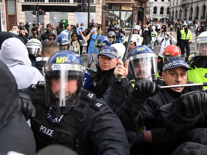 London far right protests
