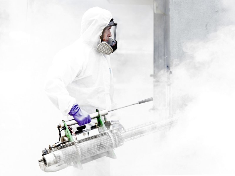 A municipal employee takes part in a disinfection operation against COVID-19 in San Jose, on July 2, 2020. The Costa Rican Ministry of Health alerted Thursday about the increase in the number of cases of the new coronavirus in the last days days and order