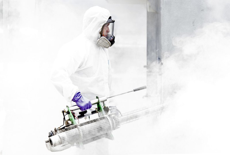 A municipal employee takes part in a disinfection operation against COVID-19 in San Jose, on July 2, 2020. The Costa Rican Ministry of Health alerted Thursday about the increase in the number of cases of the new coronavirus in the last days days and order