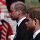 Britain's Prince William, Duke of Cambridge (L) and Britain's Prince Harry, Duke of Sussex follow the coffin during the ceremonial funeral procession of Britain's Prince Philip, Duke of Edinburgh to St George's Chapel in Windsor Castle in Windsor, west of