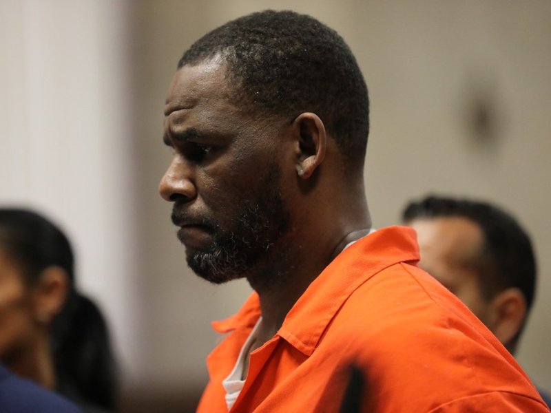 In this file photo taken on September 16, 2019 Singer R. Kelly appears during a hearing at the Leighton Criminal Courthouse in Chicago, Illinois. A woman told R. Kelly's trial August 19, 2021 that the disgraced R&B star choked her until she passed out du