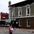 A general view shows a damaged building in the popular shopping Chapel Street in Melbourne on September 22, 2021, after a 5.9 magnitude earthquake.