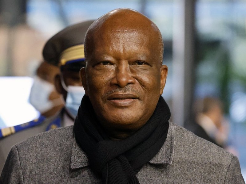 Burkina Faso's President Roch Marc Christian Kabore arrives for the opening ceremony of the "Paris Peace Forum" at The Grande Halle de la Villette in Paris on November 11, 2021.