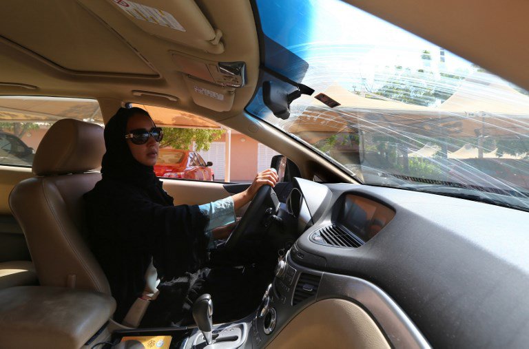 Saudi women drive