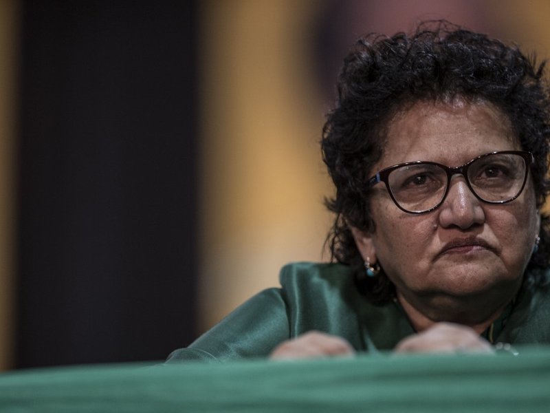 African National Congress (ANC)'s Deputy Secretary General Jessie Yasmin Duarte attends the closing ceremony of the NASREC Expo Centre in Johannesburg on December 20, 2017, during the African National Congress (ANC) 54th National Conference. Cyril Ramapho