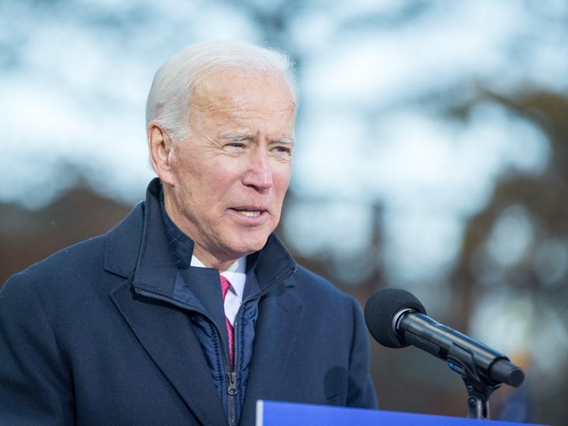 Democratic presidential candidate, former vice President Joe Biden speaks during a rally after he signed his official paperwork for the New Hampshire Primary at the New Hampshire State House