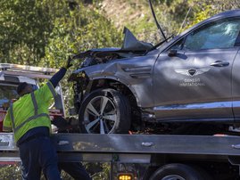 Tiger Woods crash - AFP