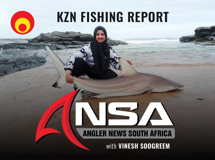 Aatiquah Ballim with a Black Fin Shark off Ifafa Beach