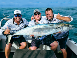 Brandon Hook, Lyle Taylor and Leon Garbade with a stunning Couta while fishing the Umkomaas Interclub competition