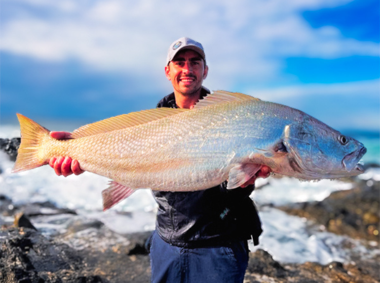 Calvin Brown with a stunning Kob caught down the south coast