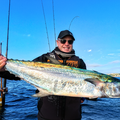 Kevin Tait in the thick of a Snoek action off the north coast