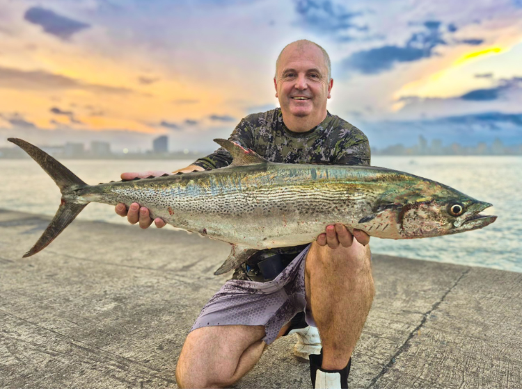 Mike Vlcek with a good size Snoek off South pier