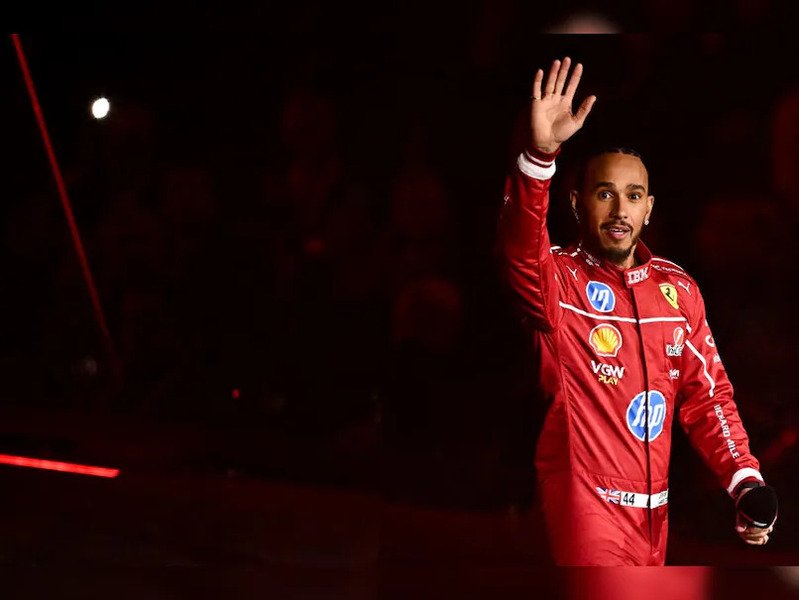 Lewis Hamilton in action