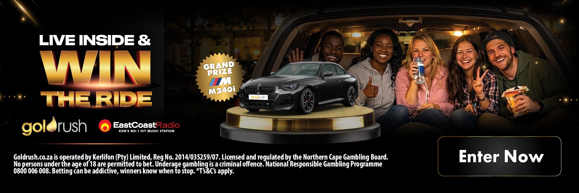 Gold Rush Win A Car Competition - Homepage Banner