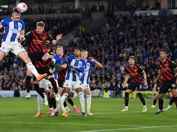 Brighton end Man City's winning run to secure top-six finish