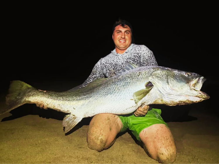 Andre Coetser with catch of a lifetime being a 160cm Kob caught off the North Coast