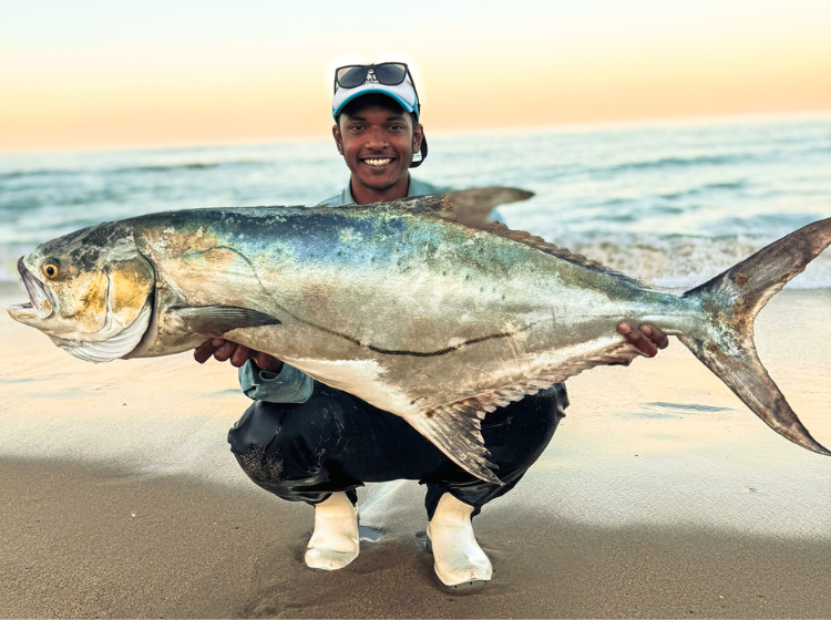 Tabrez Ennos with a massive Garrick amongst the Sardine action