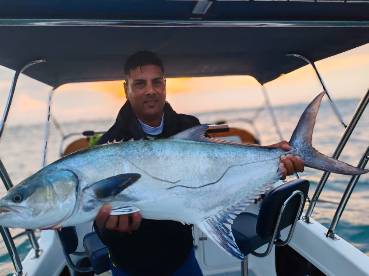 Dean Reddy with a Garrick caught off the north coast