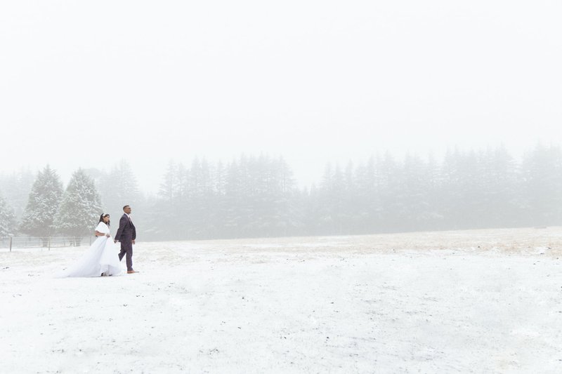 Local Durban couple celebrate marriage in winter wonderland pictures