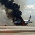 BA plane bursts into flames at Vegas Airport