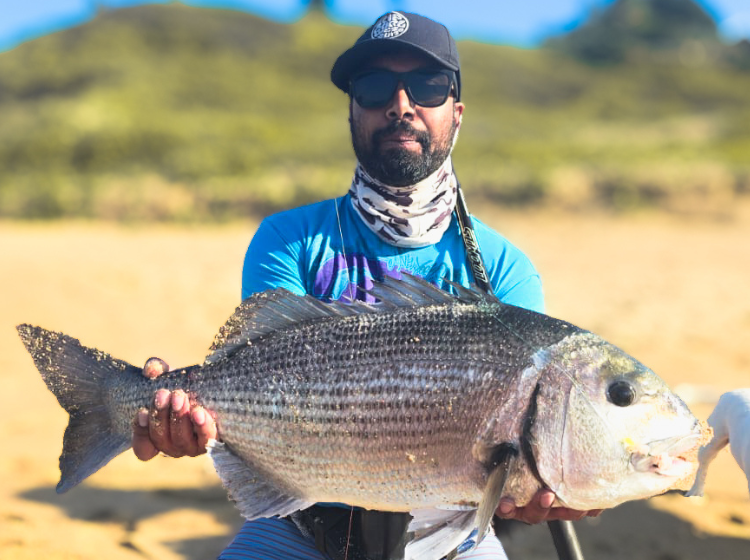 Clinton Pillay with a brusher caught down south