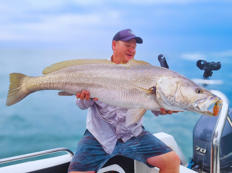 Lyle Taylor with a Kob caught offshore down south