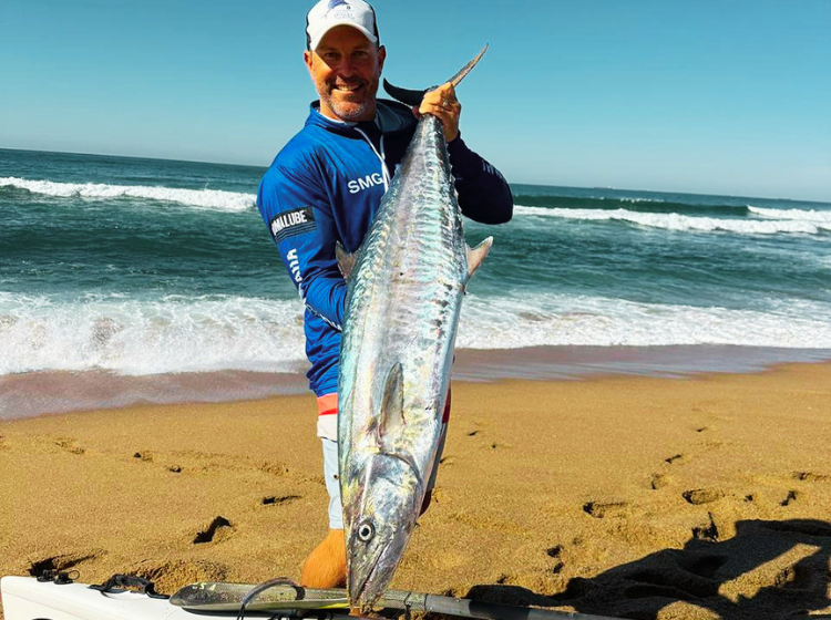 Roscoe Rautenbach with a Couta caught off the North Coast