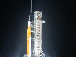 Space Launch System (SLS) rocket at NASA