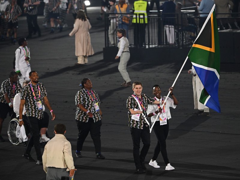 Team SA at Commonwealth Games opening ceremony