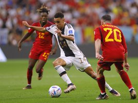 Germany's midfielder #14 Jamal Musiala