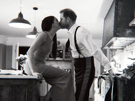 Prince Harry and Meghan, The Duke and Duchess of Sussex kissing in documentary