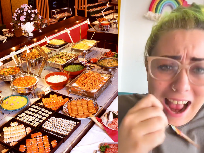Woman forced to pay double the price for doubling up her plate at a buffet