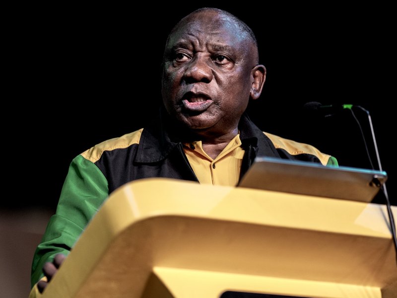 South African President Cyril Ramaphosa at ANC conference '22