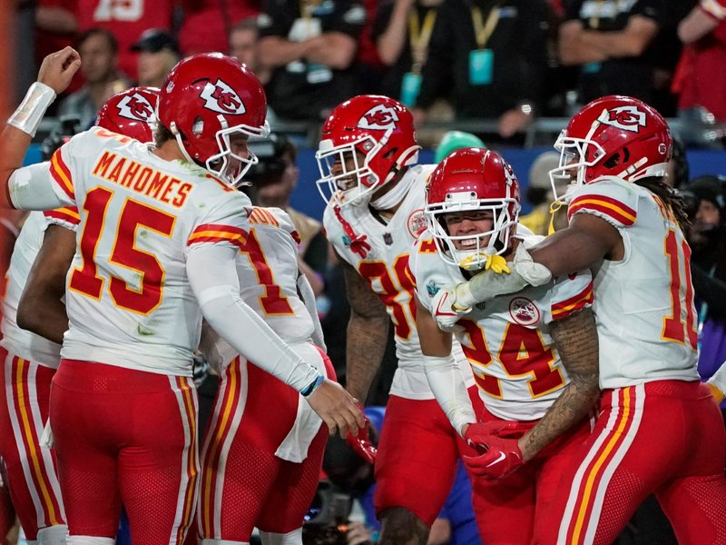 Kansas City Chiefs' quarterback Patrick Mahomes during Super Bowl LVII