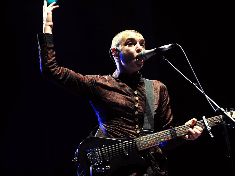 Irish singer Sinead O'Connor performs during the Inter-Celtic Festival of Lorient, in Lorient, western France on August 11, 2013.