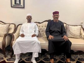 President of Chad Mahamat Idriss Deby Itno meeting with ousted Niger President Mohamed Bazoum in Niamey