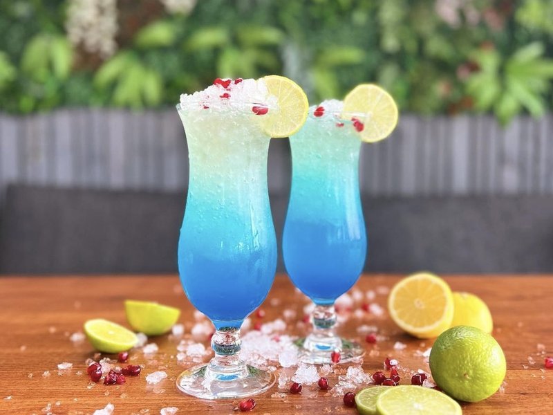 Blue lagoon cocktail