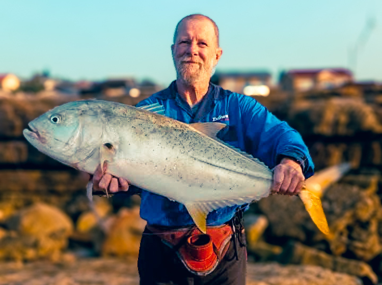 Frans Van De Westhuizen with a Blacktip Kingfish caught off Margate pier