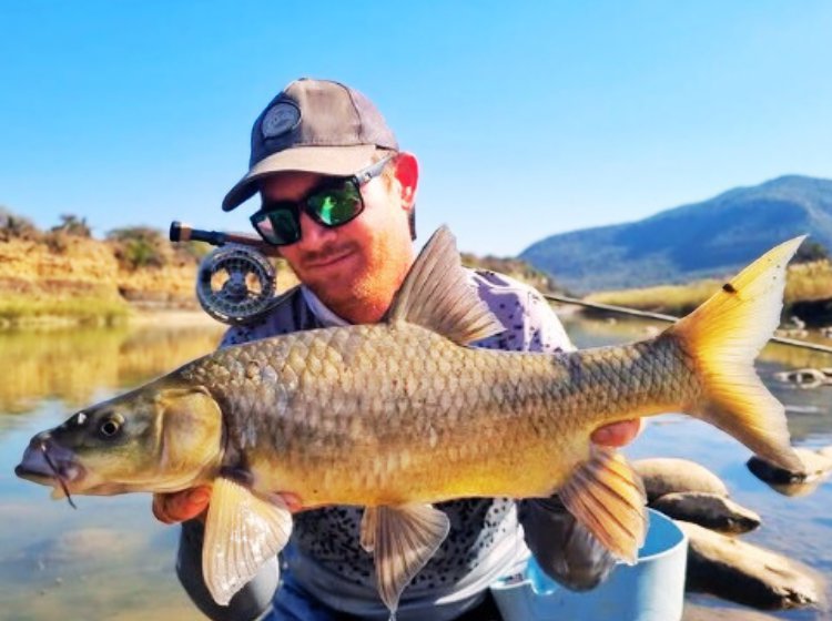 Rob Kyle in the thick of the Scalie action off the Tugela river
