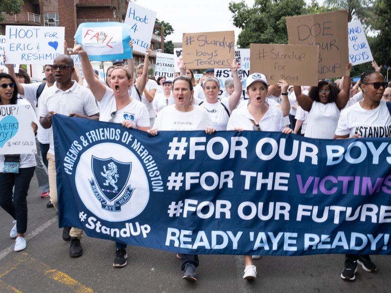 Parents protest against return of alleged sex pest headmaster to PMB school