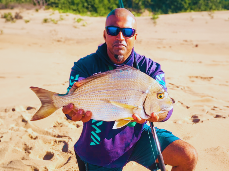 Brandon Govender with a Stumpnose caught off Umkomaas