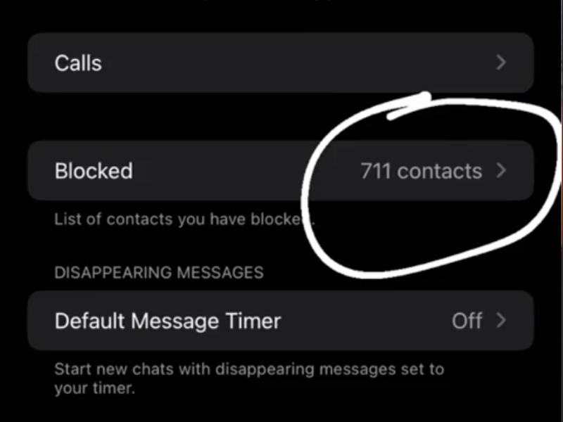 Woman blocks 711 people