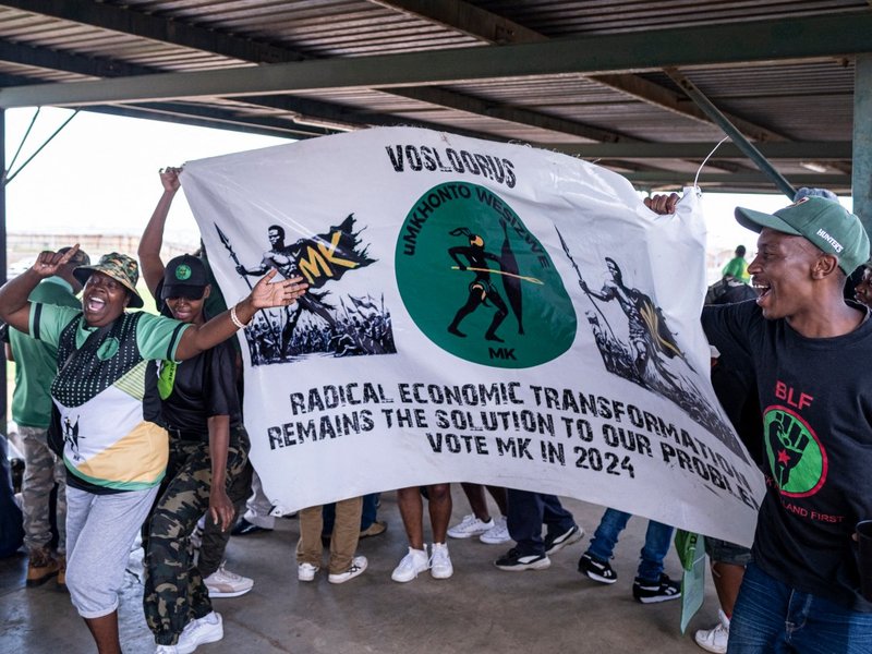 Supporters of the newly launched Umkhonto We Sizwe political party